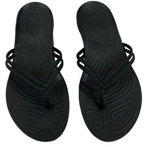 Crocs Black Isabella Flip Flops Iconic Crocs Comfort size-8